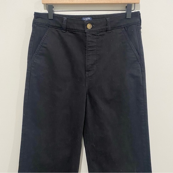 J CREW Black Wide-Leg Denim Trouser High-Rise Size 28 - Picture 4 of 13